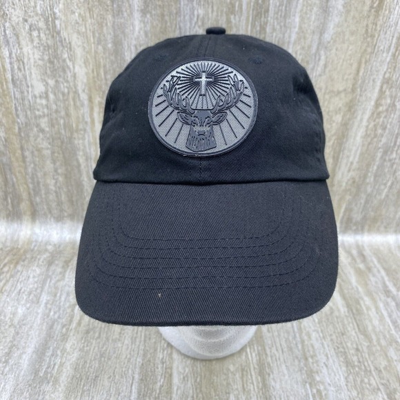 Jagermeister Official Embroidered Logo Black Hat‎ Baseball Cap Adjustable - Picture 1 of 9